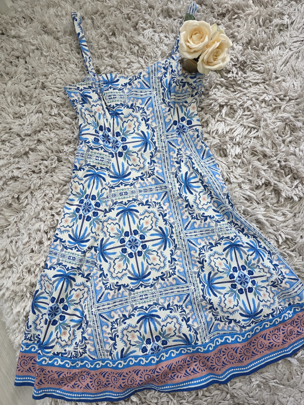 Avec Les Filles Palm Tile Dress Sz. 14